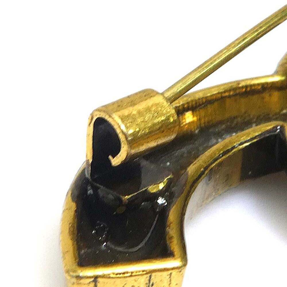 CHANEL Gold Logo Brooch - Picture 7 of 9